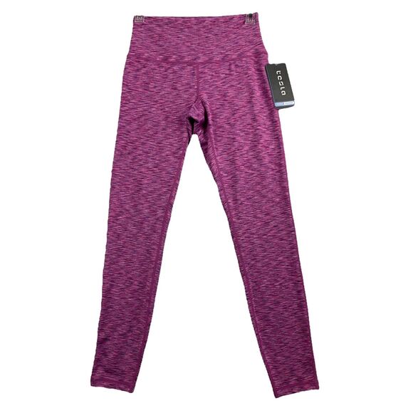 NEW Tesla Women's Tummy Control Yoga Pants Size Medium Slim Stretch Space Dye - Picture 1 of 8